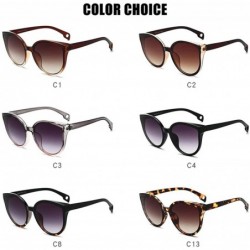 Cat Eye Sunglasses Cat Eye Women Men Sun Glasses Eyewear Eyeglasses Plastic Frame - C8 - C218W4S8ROX $10.97