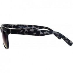 Rectangular Anti-Glare Polarized Lens Classic Horned Rim Hipster Sunglasses - Black Tortoise Blue - C412O1SUJJT $15.68