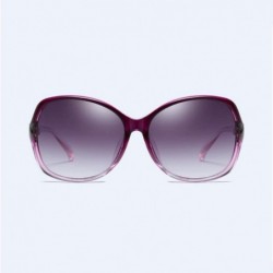 Oversized Polarized sunglasses Polarized driving women's sunglasses UV protection - Gradual Purple - C718Q0CUND5 $20.56