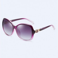 Oversized Polarized sunglasses Polarized driving women's sunglasses UV protection - Gradual Purple - C718Q0CUND5 $20.56