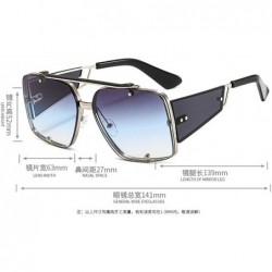 Square 2020 new trend fashion metal sunglasses men and women hot sunglasses - Transparent - C81905EKSI2 $13.40