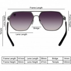 Round Aero Push Premium Designer Men Women Flat Lens Thin Metal Aviator Sunglasses - Smoke Silver - C5199LY6MYT $24.44