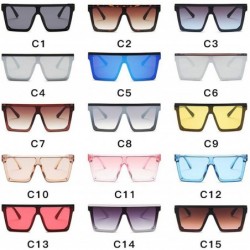 Square Black Square Sunglasses Women Big Frame Fashion Retro Mirror Sun Glasses Vintage Lunette De Soleil Femme - CG19857HCSU...