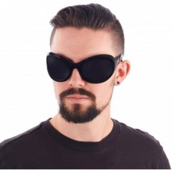 Wrap Mens Industrial Style Wrap Sunglasses - Black - CO11XZ6WW7R $20.17