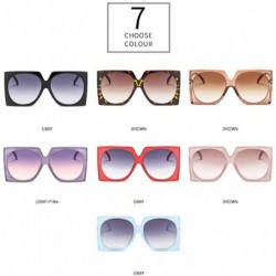 Shield Oversized Sunglasses Transparent Vintage Windproof - Pink - C918NXZN6SA $12.11