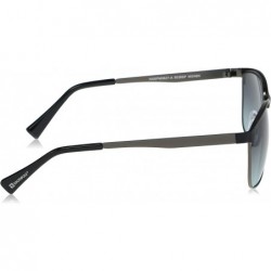 Rectangular Men's 5038SP Classic Metal Rectangular Sunglasses with 100% UV Protection- 55 mm - Matte Gunmetal & Black - CV196...