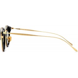 Round Acetate Titanium Sunglasses Women T850 - CQ1952LYU5R $52.42