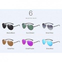 Aviator Sunglasses Men's Polarizing Sunglasses Classic Toad Lens Polarizing Sunglasses Driving Glasses - B - C918QS0D6XN $28.94