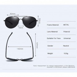 Aviator Sunglasses Men's Polarizing Sunglasses Classic Toad Lens Polarizing Sunglasses Driving Glasses - B - C918QS0D6XN $28.94