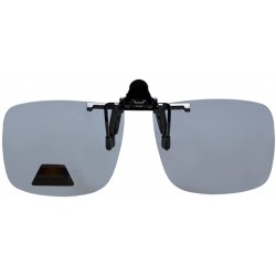 Square Large Polarized Flip up Sunglasses Clip on - Gray New - CM126NIYK7N $11.20