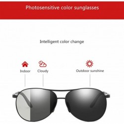 Rectangular Photochromic Polarized Sunglasses Men Women for Day and Night Driving Glasses - 8013-black - C218YMR7Y53 $25.69