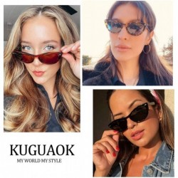 Cat Eye Retro Cat Eye Sunglasses For Women Classic Small Oval Sun Glasses 1.1mm UV400 Lens Glasses - C6199I2U706 $7.46