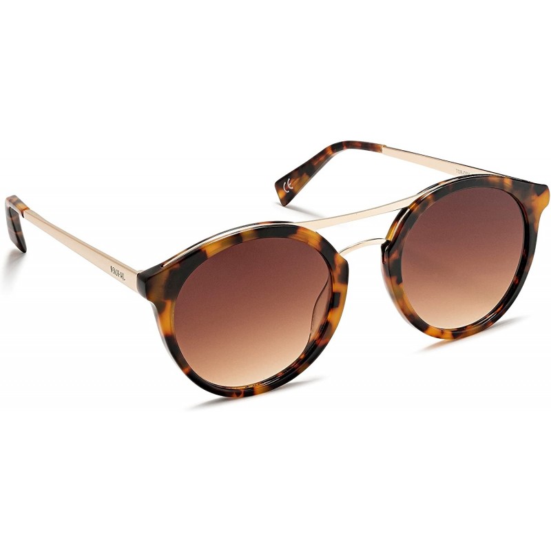 Round Women's Sunglasses - Designer Cateye Frames - Fashion - Sports - Style - Light Cheetah - C712O8X3M5R $27.86