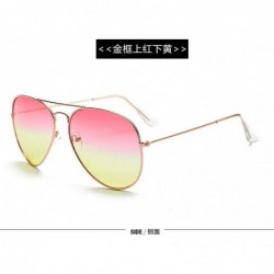 Goggle Sunglasses colorful two-color Sunglasses dazzling ocean film sunglasses sunglasses - CH18AZAZDD9 $26.47