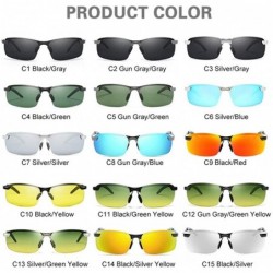 Sport Men Classic Alloy Sunglasses Polarized Sunglasses For Driving Outdoor Sports UV400 Protection Retro Rimless - CJ198O4X2...