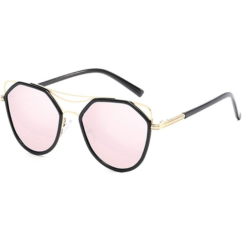 Sport Classic style Cateye Sunglasses for Women Metal Resin UV 400 Protection Sunglasses - Black Pink - C218T646DLL $31.40