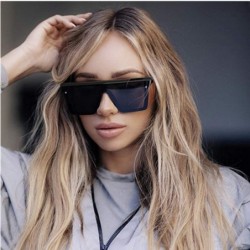 Sport Vintage Ovesized Sunglasses Women Shades Luxury Brand RimlSquare Sun Glasses Men Black Dames - K32329-c4 Silver - C4198...