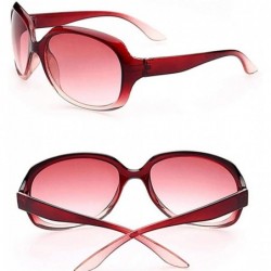 Oversized Women Fashion Personality Travel Oversized Frame Casual Sunglasses Sunglasses - Red - CE18TDYYOH6 $19.88
