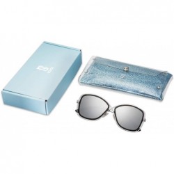 Oversized Polarized Oversized Womens Sunglasses Metal Frame Mirrored Lens QUEEN SJ1099 - CA18Q575I3R $14.73