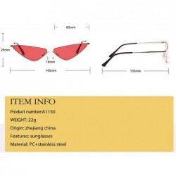 Rimless Sunglasses for Men Women Vintage Glasses Retro Sunglasses Eyewear Metal Sunglasses Party Favors - C - C618QTEW3K5 $7.20