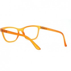 Rectangular Womens Horn Rim Rectangular Bi-focal Reading Glasses - Orange - CT193XORELC $10.59