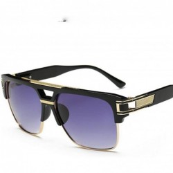 Square 2019 Retro Square Sunglasses Men Women Brand Designer Plain Mirror Male 1 - 6 - CH18YR5HR2N $12.33