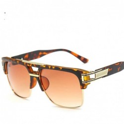 Square 2019 Retro Square Sunglasses Men Women Brand Designer Plain Mirror Male 1 - 6 - CH18YR5HR2N $12.33