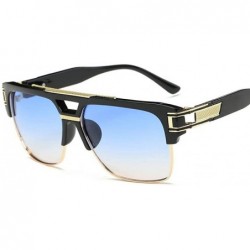 Square 2019 Retro Square Sunglasses Men Women Brand Designer Plain Mirror Male 1 - 6 - CH18YR5HR2N $12.33