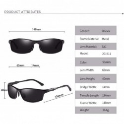 Sport Sunglasses Aluminum Magnesium Sunglasses Men Polarizer Sports Sunshine Driving - E - CV18QCC5UU5 $27.80