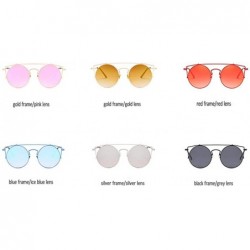 Round Women Men Fashion Round Sunglasses for Outdoor Casual UV Protective Glasses Unisex Eyewear - CE18NG0TNK5 $14.88