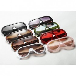 Shield Retro Personalized Colorful Oversized Goggle Sunglasses For Unisex Women Men - H - C0196LAEUTM $12.30