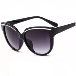 Goggle De Sunglasses 2019 Oculos Sol Feminino Women Er Vintage Cat Eye Black Clout Goggles Glasses - Black - CV198AI837H $32.07