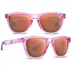 Wrap Lutzka X Skateboarding Sport Sunglasses Pink/Black with Polarized Rose Gold Mirror Lens - CO18R2EO49A $25.51