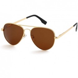 Aviator Polarized Small Aviator Sunglasses for Adult Small Face and Junior- 100% UV400 Protection- 52mm - CN199AZHTYD $10.81
