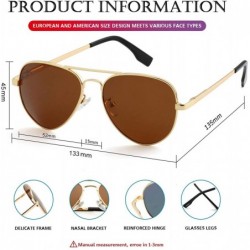 Aviator Polarized Small Aviator Sunglasses for Adult Small Face and Junior- 100% UV400 Protection- 52mm - CN199AZHTYD $10.81