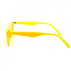 Rectangular Womens Mod Simple Pop Color Squared Cat Eye Sunglasses - Yellow - CV18WO0WXNA $8.65