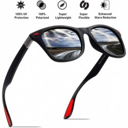 Square Men Fishing Polarized Sunglasses for Men TR90 Frame Eyewear UV400 - C2 - CG18M3NDYQX $22.55