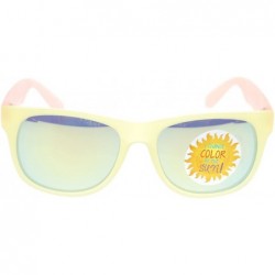 Sport Photochromic Color Changing Frame Matte Sport Horn Rim Sunglasses - Yellow Peach - CT11YAXMH55 $7.83