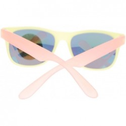 Sport Photochromic Color Changing Frame Matte Sport Horn Rim Sunglasses - Yellow Peach - CT11YAXMH55 $7.83