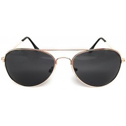 Oval My Shades Classic Sunglasses Teardrop - Gold Frame- Smoke - C1188CTSC67 $10.75