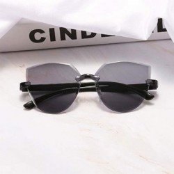 Square Frameless Multilateral Shaped Sunglasses Sunglasses for Women Men Classic Trendy Stylish Sun Glasses - A - CQ190629HA5...