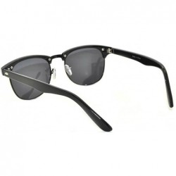 Rimless Retro Classic Sunglasses Metal Half Frame Colorful Lens Uv Protection - Black-black Smoke - CH11QDE0GQ7 $7.42