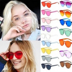 Round Unisex Fashion Candy Colors Round Outdoor Sunglasses Sunglasses - Blue - CZ190KX9X3Z $13.14
