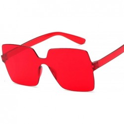 Oval Fashion Sunglasses Women Ladies Red Yellow Square Sun Glasses FeDriving Shades UV400 Oculos De Sol Feminino - Red - CD19...