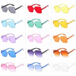 Oval Fashion Sunglasses Women Ladies Red Yellow Square Sun Glasses FeDriving Shades UV400 Oculos De Sol Feminino - Red - CD19...