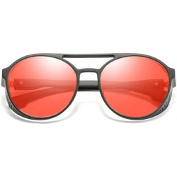 Oval Oval Sunglasses Sunglasses Men And Women Fashion Sunglasses - Red - CX18UNOTU3Y $10.19