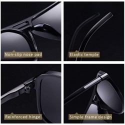 Goggle Polarised Driving Sunglasses Mens Ultralight Square Frame Double Bridge UV400 Goggle Outdoor Travel Gift Box - CX18UXL...