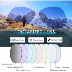 Goggle Polarised Driving Sunglasses Mens Ultralight Square Frame Double Bridge UV400 Goggle Outdoor Travel Gift Box - CX18UXL...