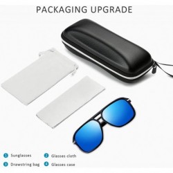 Goggle Polarised Driving Sunglasses Mens Ultralight Square Frame Double Bridge UV400 Goggle Outdoor Travel Gift Box - CX18UXL...