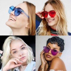 Round Unisex Fashion Candy Colors Round Outdoor Sunglasses Sunglasses - Dark Blue - CI1902QK4M4 $16.11